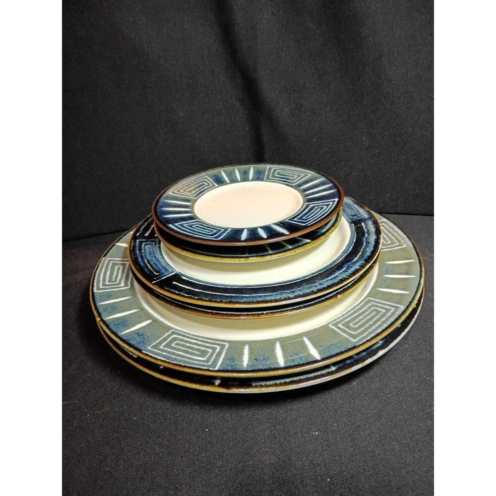 Mikasa Firesong HP300 6 Pc Plate Set Service for 2 Dinner Salad Bread Japan